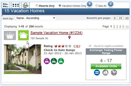 Search Vacation Homes